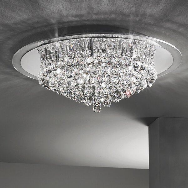 Plafonieră de cristal Orion DLU 2378/9/62 GLORIA 9xG9/40W/230V d. 62 cm crom