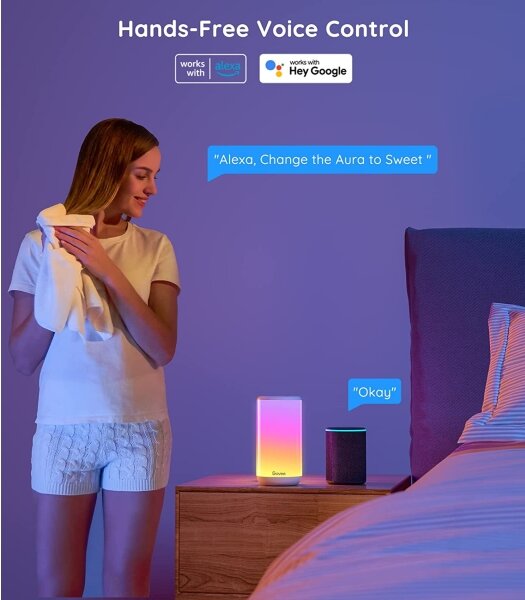 Lampă LED RGBIC dimabilă de masă Govee AURA 2 2200-6500K Wi-Fi Matter