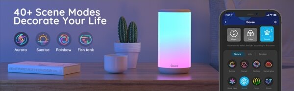 Lampă LED RGBIC dimabilă de masă Govee AURA 2 2200-6500K Wi-Fi Matter