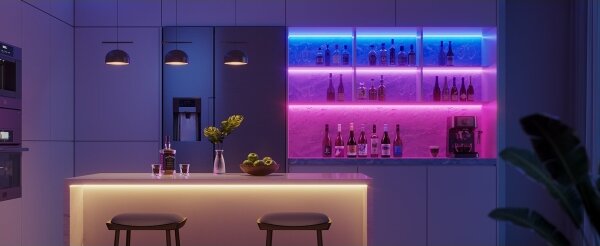 Bandă LED RGBWWIC dimabilă Govee COB 3780 diode 3m Wi-Fi Matter