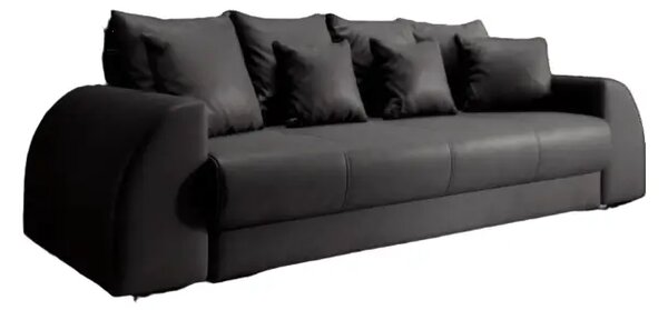 Canapea extensibilă dumonde cu ladă de depozitare si sezut confortabil din spuma high-density, Verona Antracit 260x100 cm