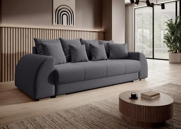 Canapea extensibilă dumonde cu ladă de depozitare Verona Graphite 260x100 cm