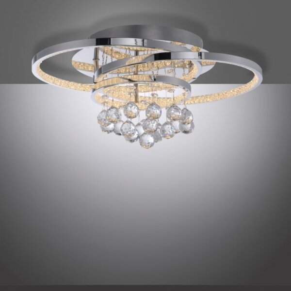 Plafonieră LED Paul Neuhaus 6267-17 ROTAZO LED/32W/230V d. 45 cm crom