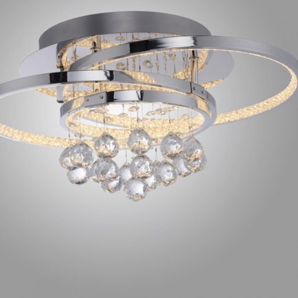 Plafonieră LED Paul Neuhaus 6267-17 ROTAZO LED/32W/230V d. 45 cm crom