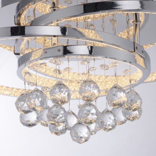 Plafonieră LED Paul Neuhaus 6267-17 ROTAZO LED/32W/230V d. 45 cm crom