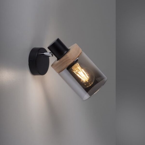 Spot de perete JUST LIGHT. 11311-18 PASQUAL 1xE27/40W/230V negru/ficus de cauciuc