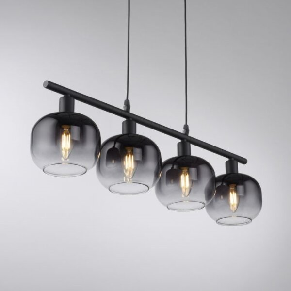 Lustră pe cablu JUST LIGHT. 15421-18 ZEA 4xE14/25W/230V negru