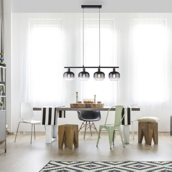 Lustră pe cablu JUST LIGHT. 15421-18 ZEA 4xE14/25W/230V negru