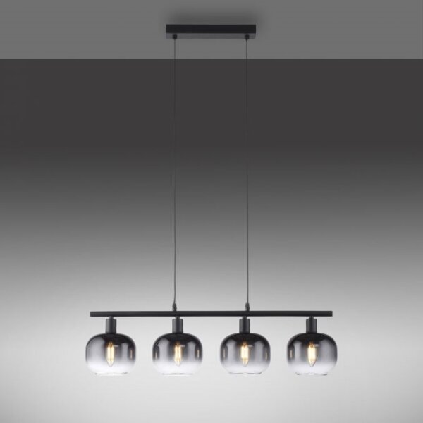 Lustră pe cablu JUST LIGHT. 15421-18 ZEA 4xE14/25W/230V negru