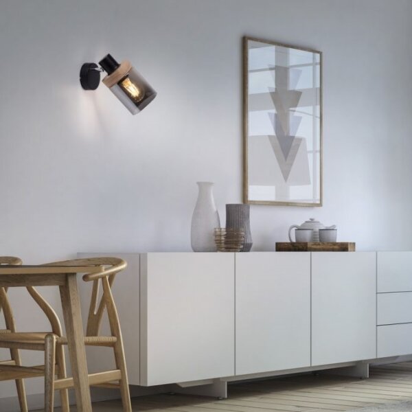 Spot de perete JUST LIGHT. 11311-18 PASQUAL 1xE27/40W/230V negru/ficus de cauciuc