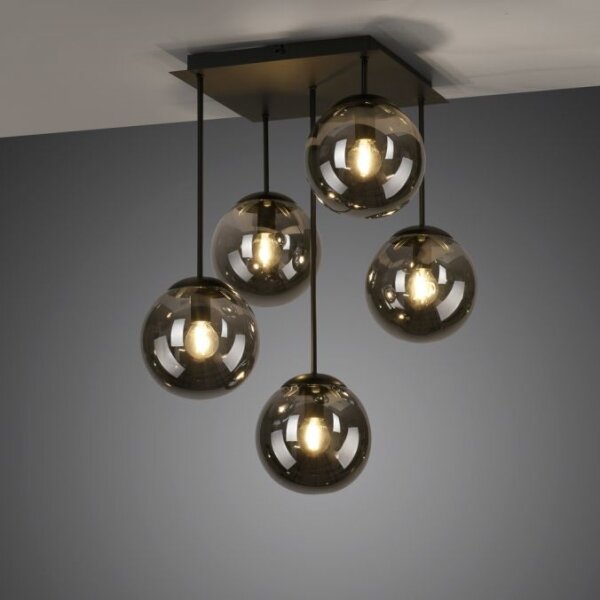 Lustră pe tijă JUST LIGHT. 14602-18 WIDOW 5xE14/25W/230V negru
