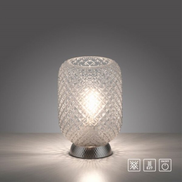Lampă de masă JUST LIGHT. 14906-55 REISHI 1xE27/40W/230V crom