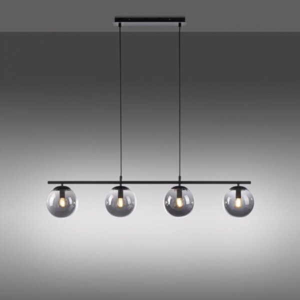 Lustră pe cablu JUST LIGHT. 14604-18 WIDOW 4xE14/25W/230V negru