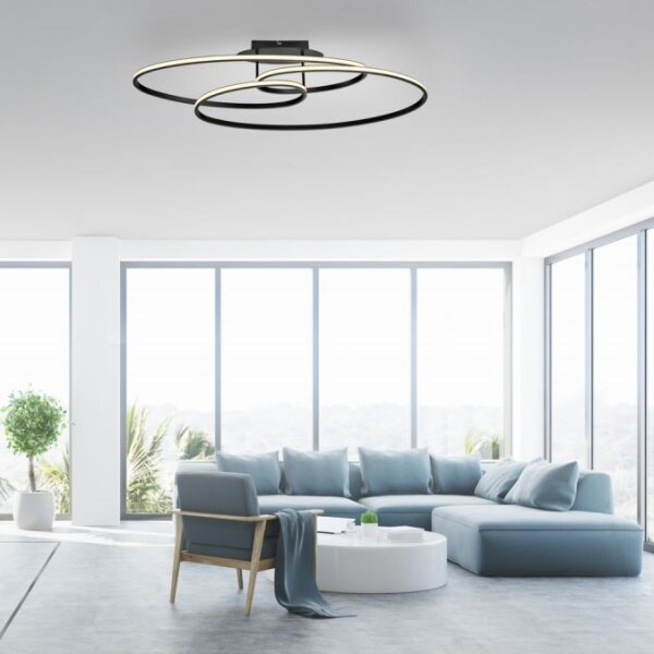 Plafonieră LED JUST LIGHT. 15321-18 LUMACA LED/33W/230V negru