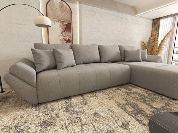 Colțar extensibil dumonde cu ladă de depozitare Berlin XL Enjoy Grey 350x185 cm II