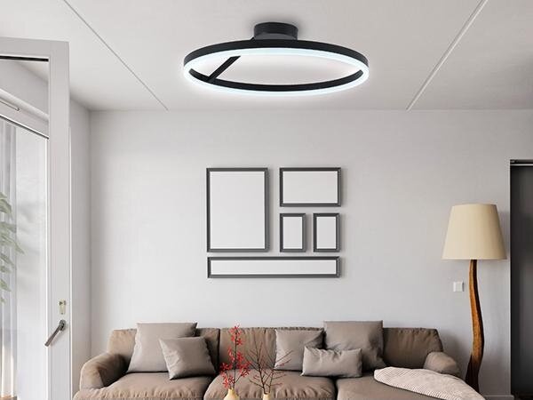 Lustră LED dimabilă aplicată LED/40W/230V 3000-6500K negru + telecomandă