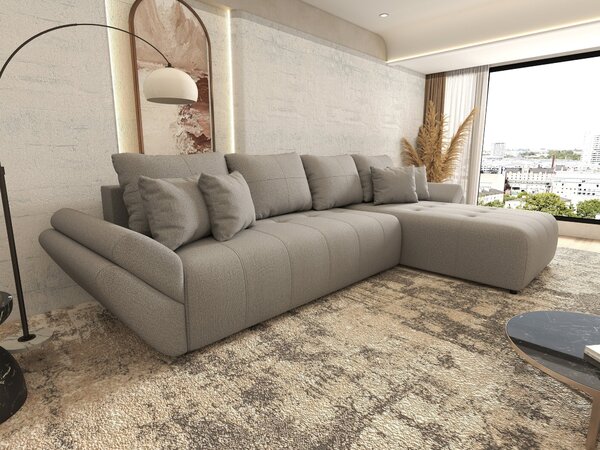 Colțar extensibil dumonde cu ladă de depozitare Berlin XL Enjoy Grey 350x185 cm II