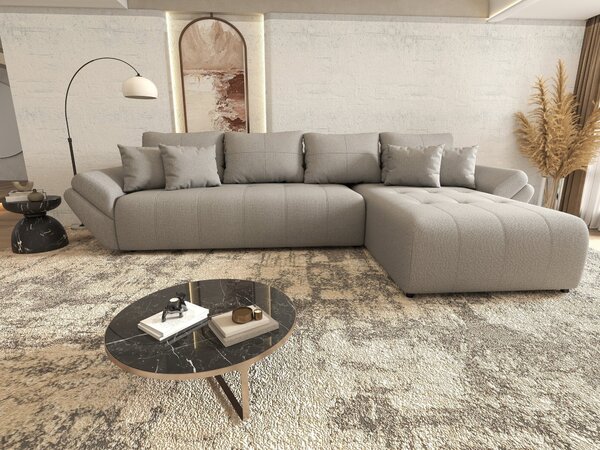 Colțar extensibil dumonde cu ladă de depozitare Berlin XL Enjoy Grey 350x185 cm II