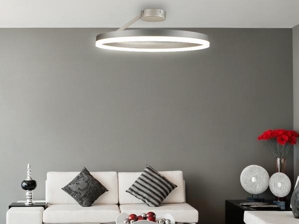 Lustră LED dimabilă aplicată LED/40W/230V 3000-6500K crom + telecomandă