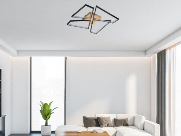 Plafonieră LED dimabilă LED/115W/230V 3000-6500K maro/negru + telecomandă
