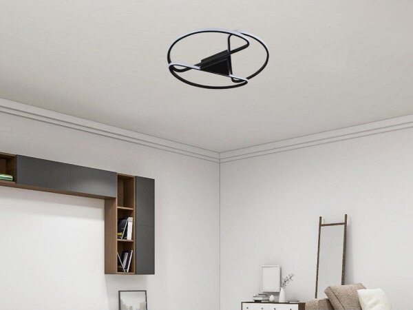 Plafonieră LED dimabilă LED/75W/230V 3000-6500K negru + telecomandă