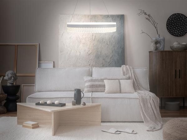 Lustră LED dimabilă pe cablu LED/80W/230V 3000-6500K alb + telecomandă