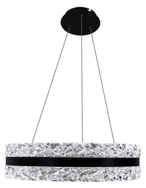 Lustră LED dimabilă pe cablu LED/80W/230V 3000-6500K negru + telecomandă