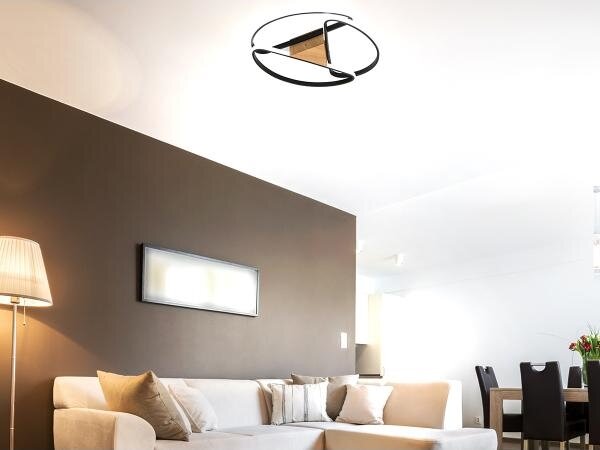 Plafonieră LED dimabilă LED/75W/230V 3000-6500K maro/negru + telecomandă