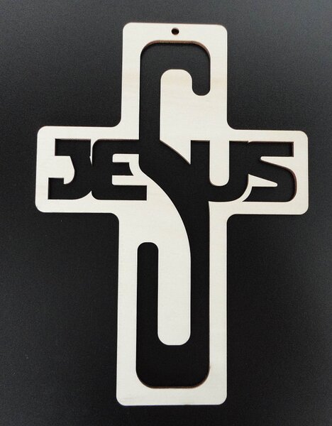 Decoratie decorativa din lemn - Isus, dimensiune: 260x187 mm