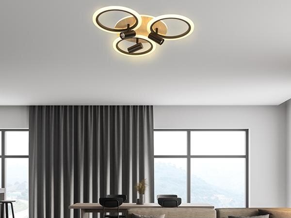 Plafonieră LED dimabilă LED/70W/230V 3000-6500K negru/maro + telecomandă