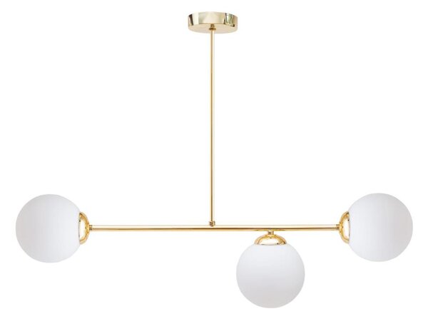 Lustră pe tijă FIRA 3xE27/60W/230V auriu