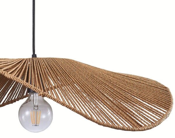 Lustră pe cablu CAPRI 1xE27/20W/230V d. 60 cm bambus