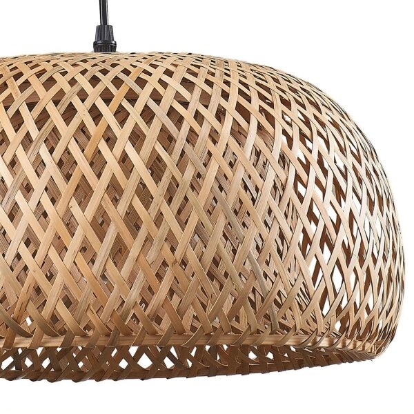 Lustră pe cablu KORFU 1xE27/20W/230V d. 38 cm bambus
