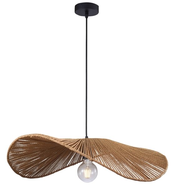 Lustră pe cablu CAPRI 1xE27/20W/230V d. 60 cm bambus
