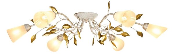 Lustră aplicată Brilagi FLORA 6xE14/60W/230V auriu/crem/patină