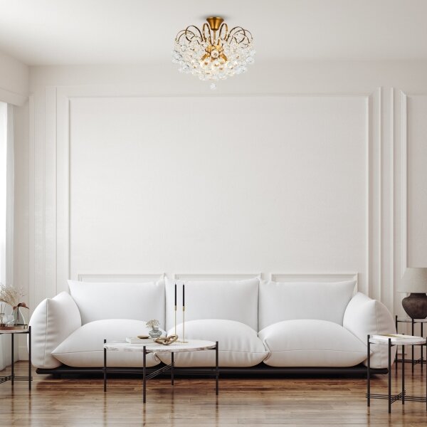Lustră de cristal aplicată Brilagi CRYSTAL 6xE14/60W/230V bronz