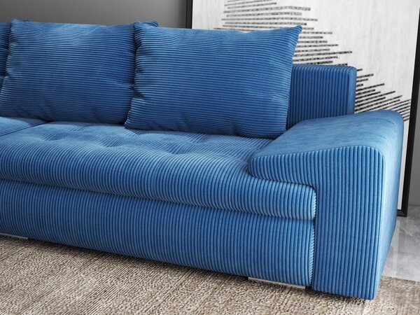 Colțar extensibil dumonde cu ladă de depozitare Leonardo Zoom Albastru 260x185 cm