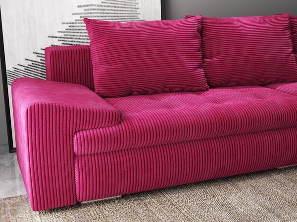 Colțar extensibil dumonde cu ladă de depozitare Leonardo Zoom Rosu 260x185 cm II