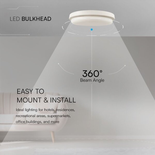 Plafonieră LED pentru baie LED/24W/230V 3000K IP54 d. 24 cm
