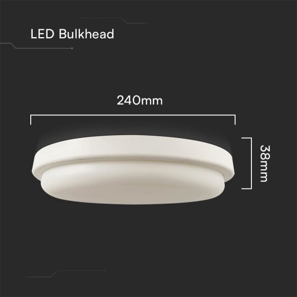 Plafonieră LED pentru baie LED/24W/230V 3000K IP54 d. 24 cm