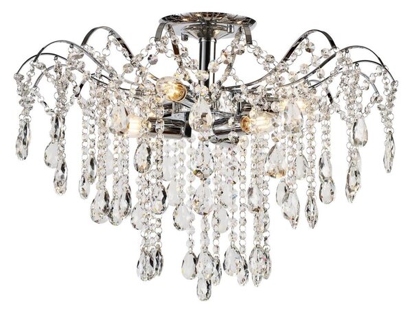Lustră de cristal aplicată Brilagi CRYSTAL 6xE14/60W/230V crom lucios