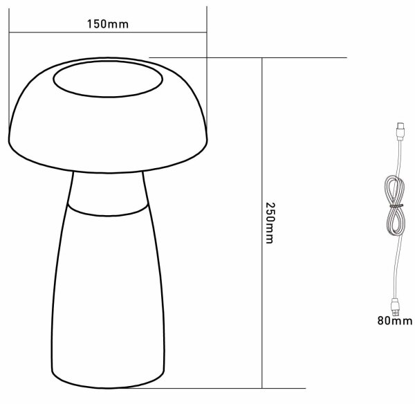 Globo 28072 - Lampă de birou LED reîncărcabilă, cu reglare a intensității GIXI LED/1,5W/5V 800mAh