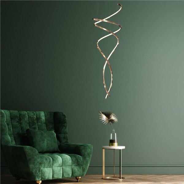 Lustră LED pe cablu Zuma Line MD3127-2M-3GT COCO 68W/230V 3000/4000/6000K + telecomandă