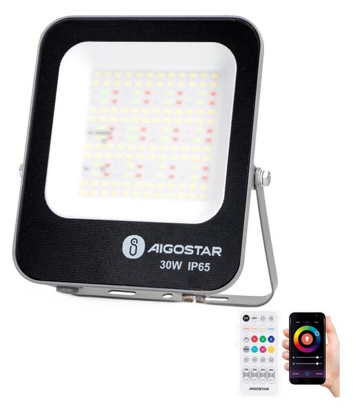 Proiector LED RGBW Aigostar MESH LED/30W/230V 6500K IP65 + telecomandă