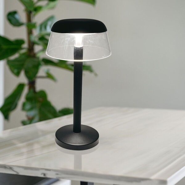 Lampă LED tactilă reîncărcabilă dimabilă de masă LED/3W/5V 3000-6000K negru