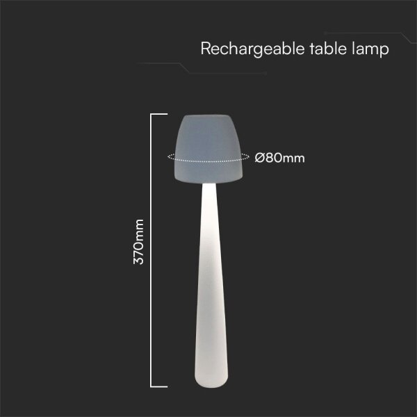 Lampă LED tactilă reîncărcabilă dimabilă de masă LED/3W/5V 3000-6000K alb