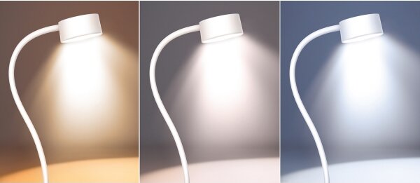 Lampă LED flexibilă dimabilă cu clemă Solight WO3001-W LED/2W/5V 3000/4000/6500K alb
