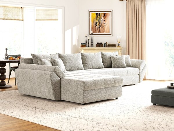 Colțar extensibil dumonde cu ladă de depozitare Loana XL Arena Bej 02 335x185 cm