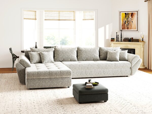 Colțar extensibil dumonde cu ladă de depozitare Loana XL Arena Bej 02 335x185 cm