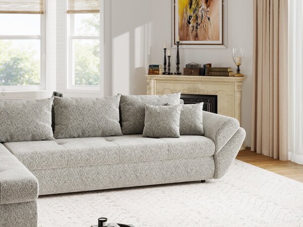 Colțar extensibil dumonde cu ladă de depozitare Loana XL Arena Bej 02 335x185 cm